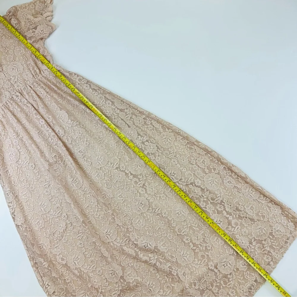 Show Me Your MuMu Sandra lace maxi dress Size 12 Champagne Wedding Bridesmaid
